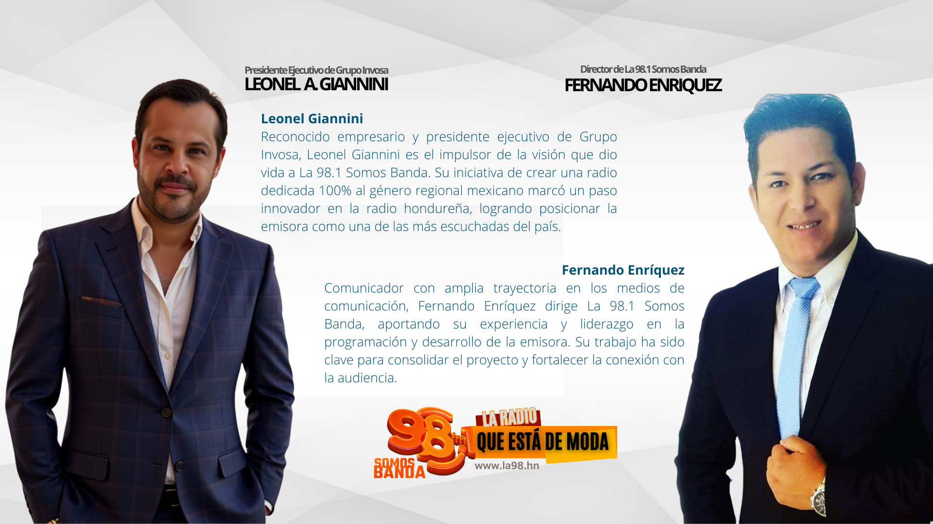 LA 98.1 SOMOS BANDA Leonel Giannini y Fernando Enriquez