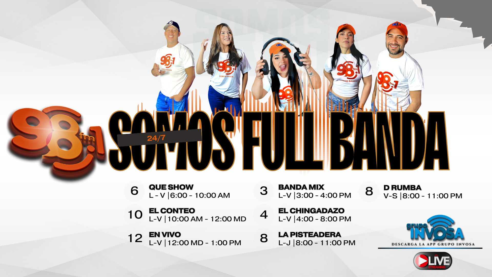LA 98.1 SOMOS BANDA PROGRAMACIÓN ESPECIAL